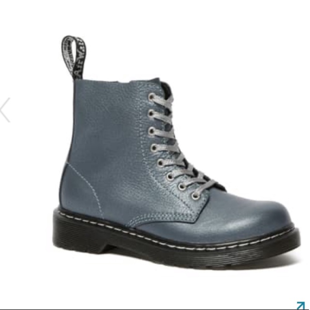 Dr. Martens gun metal metallic pascal 1460 Youth Size 3